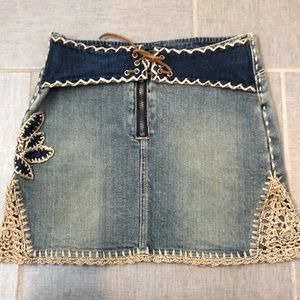 Crochet jean skirt Bebe